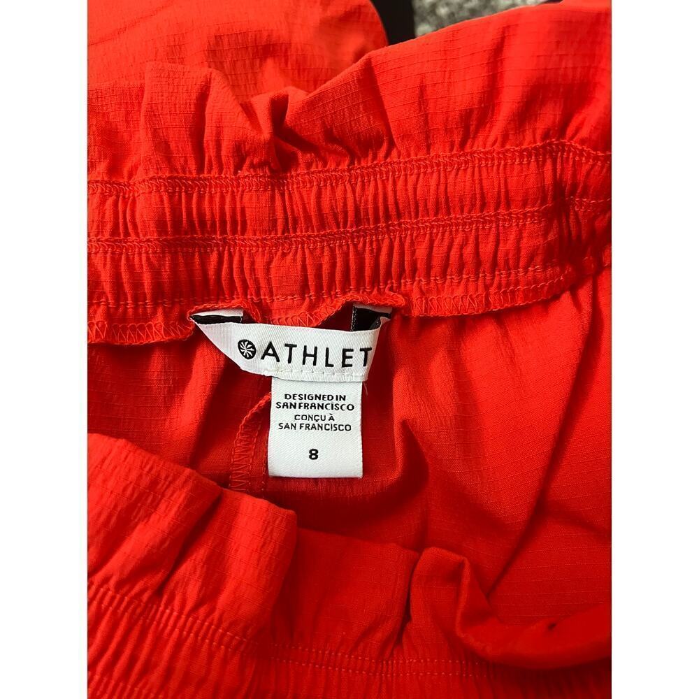 Athleta Trekkie high rise patachute pants orangey red color women's size 8 - Picture 4 of 7